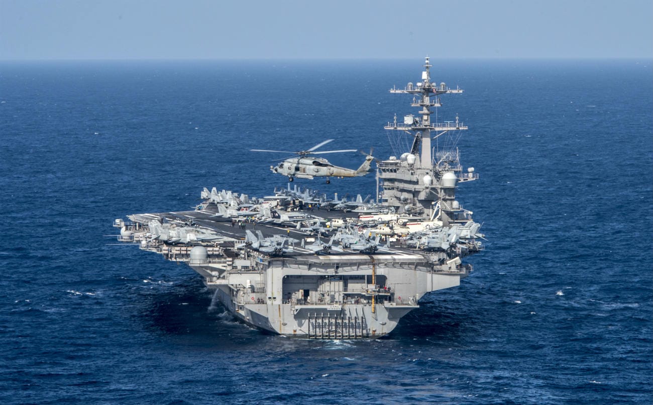 USS carl Vinson back