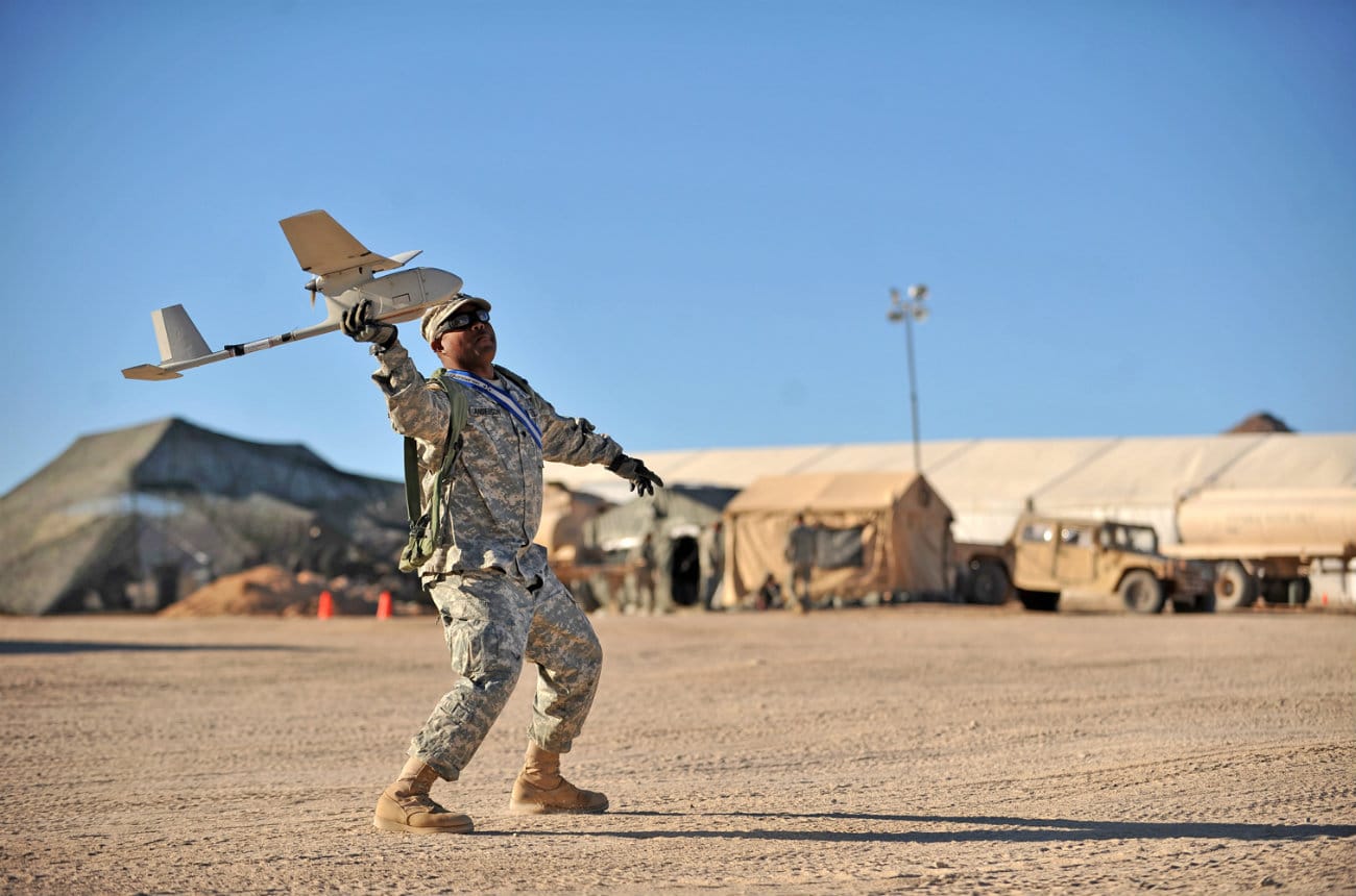 RQ-11 Raven - Preparing to launch