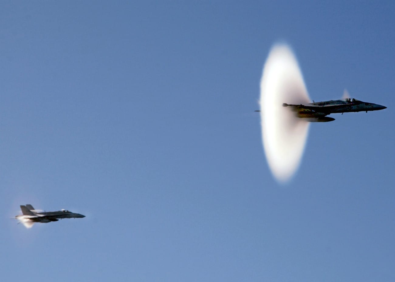 FA-18 Hornet supersonic fly-by