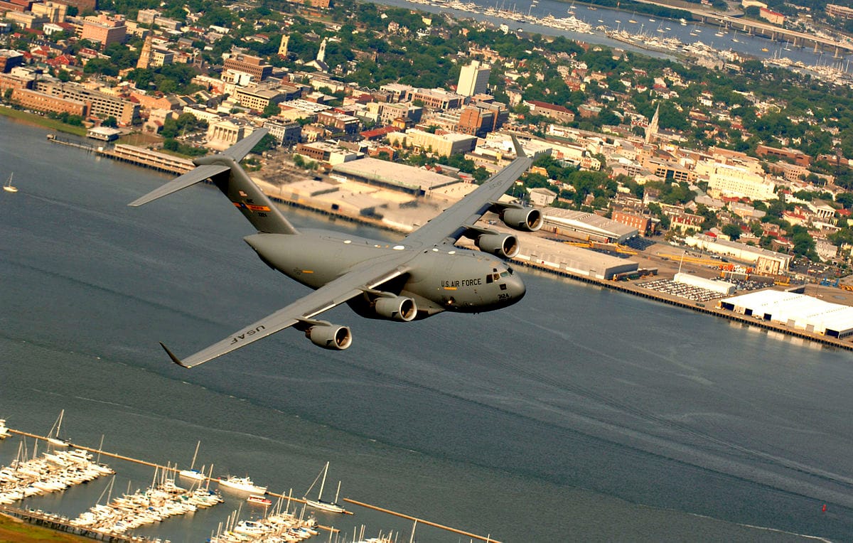 C-17 over JB Charleston