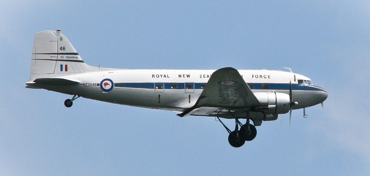 DC-3 warbird in Royal New Zealand Air Force markings